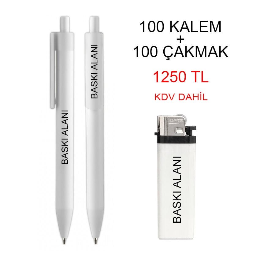 Kampanyalı Promosyon Kalem ve Çakmak Seti