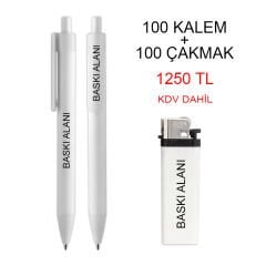 Kampanyalı Promosyon Kalem ve Çakmak Seti