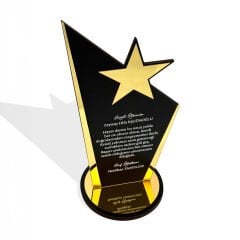 Kişiye Özel Plaket - Ahşap Plaket - Mezuniyet Hatırası - Okul Plaketi - 20cm x 12cm - Siyah PLKT1001S