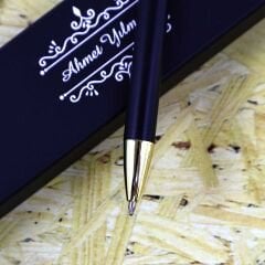 Kişiye Özel İsimli Metal Rubber Tükenmez Kalem - Kutulu