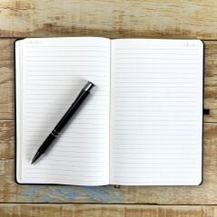 Kişiye Özel İsimli Siyah Ajanda Not Defteri ve Kalem Seti 2413B1006S