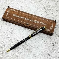 Atatürk İmzalı İsme Özel Tasarım Metal Tükenmez Kalem - Öğretmenler Günü Hediyesi