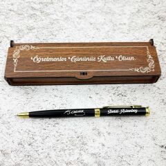 Atatürk İmzalı İsme Özel Tasarım Metal Tükenmez Kalem - Öğretmenler Günü Hediyesi