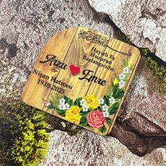 Nikah, Nişan, Düğün, Söz, Kına Hediyelik Ahşap Magnet -50 Adet (6x6cm)