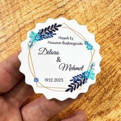 Nikah, Nişan, Düğün, Söz, Kına Hediyelik Ahşap Magnet –50 Adet (7x7cm)