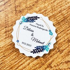 Nikah, Nişan, Düğün, Söz, Kına Hediyelik Ahşap Magnet –20 Adet (7x7cm)