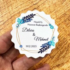 Nikah, Nişan, Düğün, Söz, Kına Hediyelik Ahşap Magnet –20 Adet (7x7cm)