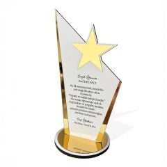 Kişiye Özel Plaket - Ahşap Plaket - Mezuniyet Hatırası - Okul Plaketi - 20cm x 12cm - Beyaz PLKT1001B