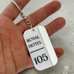 Otel Anahtarlık, Kişiselleştirilebilir, Otel, Pansiyon, Yurt, Butik Otel, Bungalov